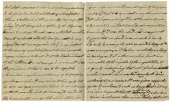 Moving Anti-Slavery Essay Circa 1796, Entitled ''Against the Slave Trade'' -- ''...How takeing him in a deceitfull manner under the cloak of friendship & confineing him in chains...''